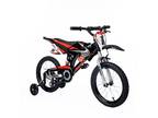 16" Yamaha Moto BMX Bike w/ Cool Motorcross Design and Rear Shock, Ages 4-8, Red