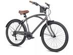 Men's 26" Bayside Beach Cruiser Bike Perfect Fit Frame, 7-Speed, Black