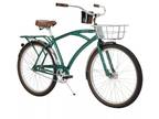 Huffy Sanford Men's 26 Inch Cruiser Bike - Green - With Basket & Rear Rack