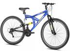 29 In Flexor Men's Dual Suspension Mountain Bike Pro Off Road 21-Speed Blue NEW