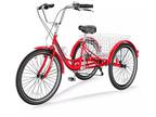 MOONCOOL Adult Tricycles 7 Speed Three Wheel Bike Cruiser Trike Large Basket