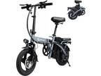 Ebikes Folding Electric Bike for Adults 14" 400W Folding Ebike 48V 15AH Battery