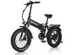 VARUN 20" Folding Electric Bike 750W Fat Tire 48V 13Ah E-Bike for Adults Outdoor