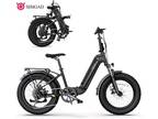 SISIGAD Folding Electric Bike 1500w 48V Fat Tire City Ebike 40Miles for MenWomen