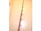 Custom Shark Rod 8'5" Red White Blue Marble Aftco top 80-130 Lb Silver Ub-4 New