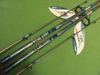 2) HURRICANE BLUEFIN 9' 0" Medium Heavy Action 2-Piece Spinning Surf Rods.