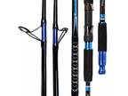 Fiblink Saltwater Fishing Rod Carbon Fiber Jigging Rod with 2 Piece Twin-Tip Spi