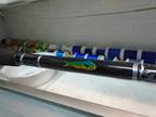 New, custom, 7'0", 30-50 lb spinning rod w/hand-woven dorado/mahi-mahi