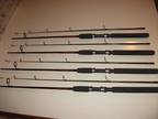 Pinnacle Power Tip Gold Fishing Rods 2pc 5'0" Lot Of 4 Spinning Rods PTP502SPM