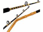 Saltwater Fishing Rod 2 Piece Bent Butt Trolling Rod Deep Sea Roller Rod Big Gam