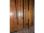 3 Spinning Rod Lot Master 7' 3476BK ,Zebco Rhino Glow Tip 6'6" Med, R2f 5'6"