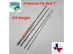 Proberos Fly Fishing Rod 7' 5 - 6 Weight 4 Piece Carbon Fiber Fast Action