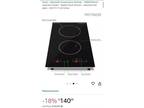 Nutrichef Induction Cooktop - 2 Glass Induction Burner Zones