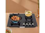 4-Burner Gas Stove Kitchen Built-in Countertop NG/LPG Gas Cooking Stove Cooktop