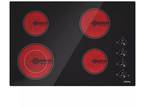 30'' Electric Cooktop Drop-in Ceramic Glass Stove Top Rotary Konb Countertop USA