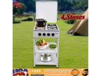 Commercial Restaurant Kitchen Stand 4 Burners Cooking Gas Stove Set With Cover