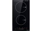 ECOTOUCH 2 Burner Induction Cooktop 12 inch with Booster,220-240v 3500W Built-in