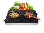 COOKTRON 1800W 120V Portable Quick-Heat Double Burner Electric Cooktop (Used)