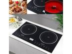 Induction Cooktop 2 Burners Electric Hob Cook Top Stove Ceramic Cooktop 110V