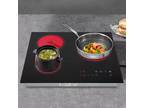 Electric Cooktop 24 inch Built-in Electric Stove Top 110V 2600W Knob Control US