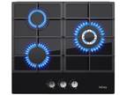 24 Inch Gas Cooktop Tempered Glass 3 Burners Stovetop Gas Hob NG/LPG Convertible