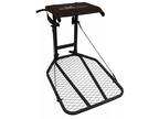 Big Game Captain Steel Hang-On Treestand with 14" x 12" Flip-Back Seat, Black