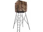 7 Foot Tall Hunting Deer Quad Roof Kit with Full Blind Enclosure, 4 Zippered Win