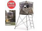6 Feet Tall 4x4 2 Man Tripod Stand Hunting w/ Blind Deer Wrap Adjustable Ladder