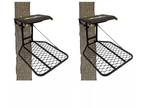 Muddy The Boss Wide Stance Hang On 1 Person Deer Hunting Tree Stand (2 Pack)