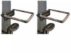 Muddy Universal Hunting Tree Stand Reliable Flip Up Shooting Rail Rest (2 Pack)
