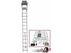 Hunting Ladder Tree Stand with Shooting Rail Climbing Mesh Seat Single Person