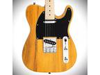 Full-Size Trans Yellow Tele Style Solid Body Electric Guitar Package w/ Gig Bag