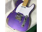 Aged Metallic Purple TL Electric Guitar Relic Ash Body Maple Neck 21 Frets