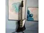 Custom Black Firebird Electric Guitar Mahogany Body Gold Hardware HH Pickups