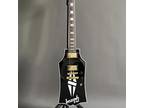 Head-body Inversion Electric Guitar Black Body Rosewood Fretboard Gold Parts 2H
