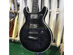 Black Solid Body Electric Guitar Flamed Maple Top HH Pickup Balck Pickguard