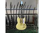 Prophecy SG Electric Guitar Cream Body 6 String White Pickguard Gold Parts 3H