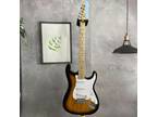 ST Electric Guitar Sunburst Body Tremolo Bridge Maple Fretboard White Pickguard