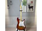 ST Electric Guitar 6 String Tremolo Bridge Maple Fretboard White Pickguard SSH