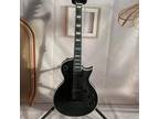 Black Custom LP Electric Guitar Solid HPL Fretboard HH Pickups Black Hardware
