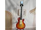 LP Custom Electric Guitar 6 String Flamed Maple Top Black Fretboard 2H Pickups