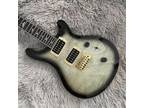Black Flamed Maple Top Electric Guitar Solid Gold Hardware Open HH Pickups 24F
