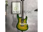 Thrum Green Solid Body Electric Guitar Quited Maple Top Rosewood Fretboard