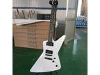 White 1984 Explorer Electric Guitar Black Parts Rosewood Fretboard Fixed Bridge
