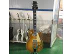 Custom Yellow Flame Maple Top LP Electric Guitar HPL Fretboard Bigsby 6-String