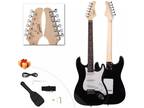 Glarry Practice Student Band Basswood Electric Guitar Set Black
