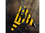 Stryper Michael Sweet Parallaxe V Electric Guitar Black/Yellow Washbur. V260FR