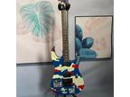 Blue ST Kamikaze Electric Guitar Black Hardware Rosewood Fretboard Open Pickups