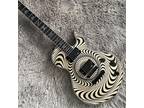 Black ZAKK Electric Guitar Solid Body HPL Fretboard Design Inlay Black Hardware