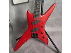 BC HH Pickups Red Body Electric Bass Guitar Basswood Body Rosewood Fretboard
